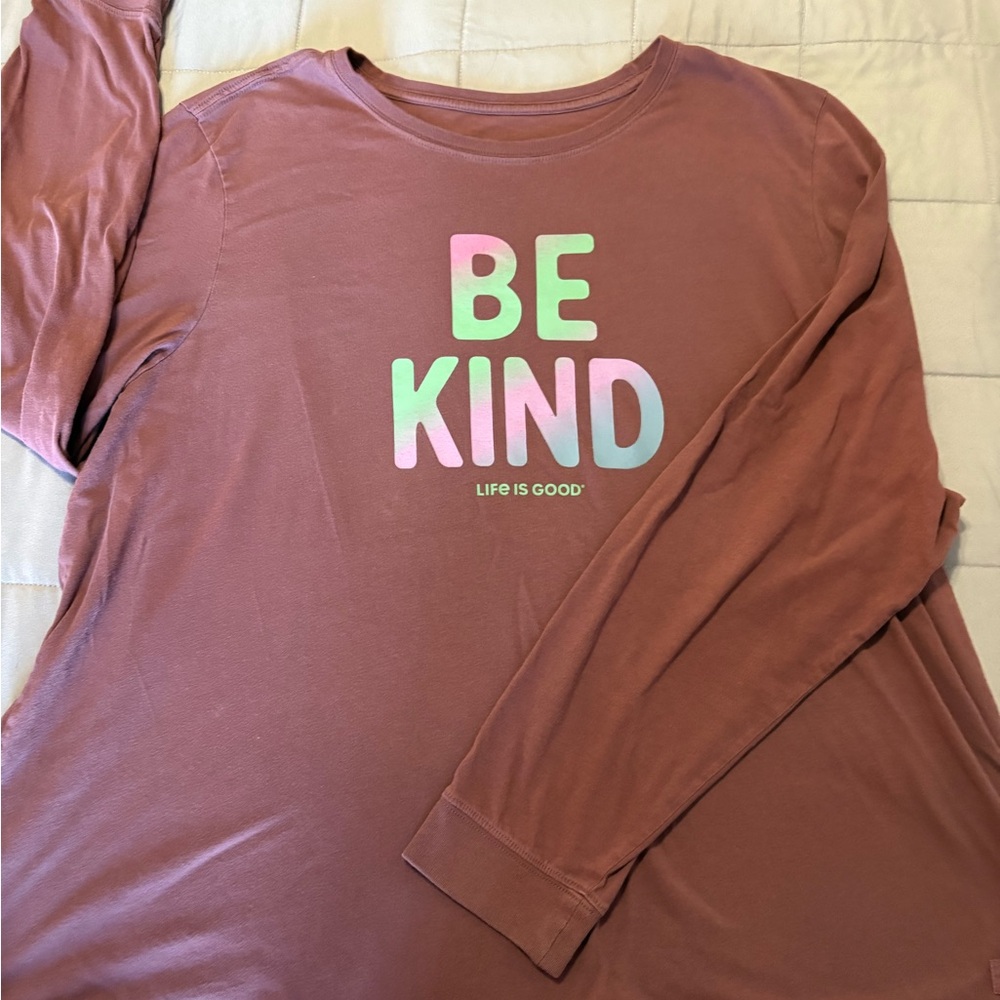 Life Is Good Mauve Crusher-Lite Shirt